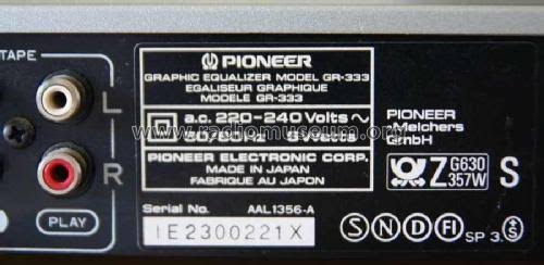 Pioneer GR-333 Equalizer (Black) | Buy Audio Equalizer Online in India