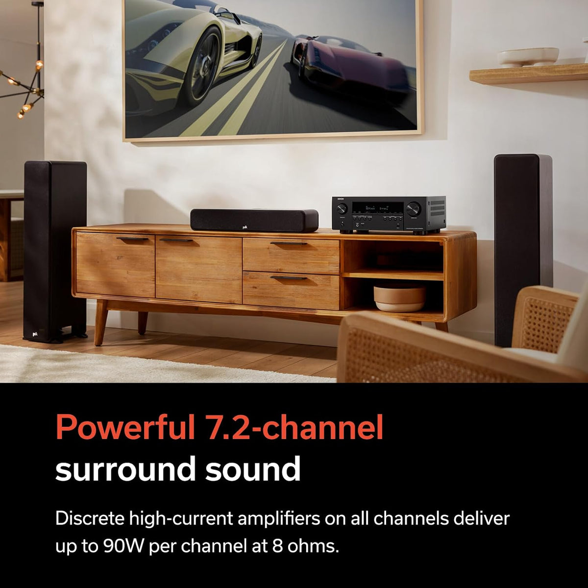Denon AVR-S970H 7.2 Ch 8K AV Receiver | Dolby Atmos, HDMI 2.1