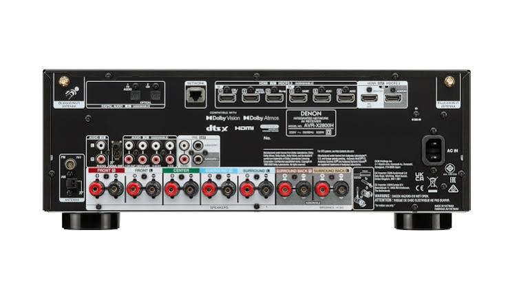Denon AVR-X2800H 7.2 Ch 8K AV Receiver | Dolby Atmos, HDMI 2.1