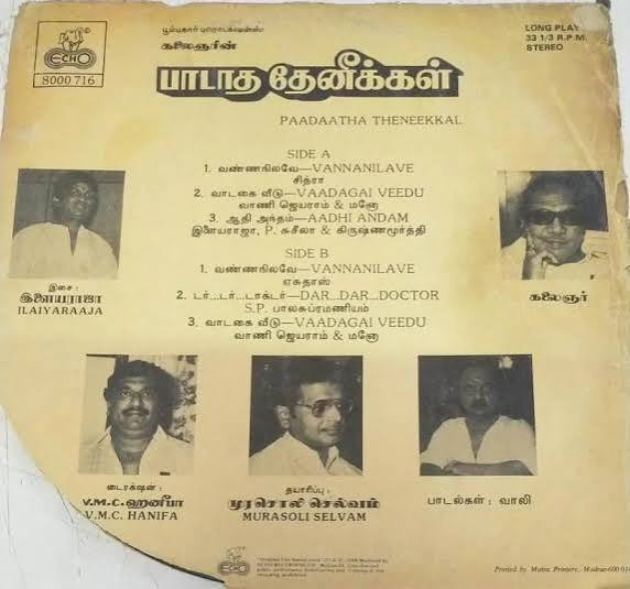 Paadatha Thenikkal Vinyl Record – Ilaiyaraaja Tamil Vinyl
