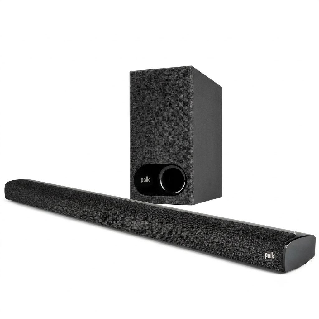 Polk Audio Signa S3 Surround Bar System | 280W Soundbar with Wireless Sub